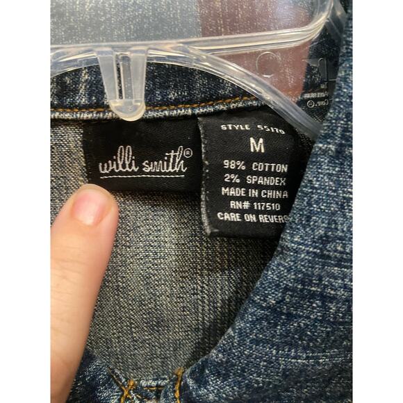 Willi Smith women’s blue Jean button up jacket or shirt size medium - Picture 8 of 8